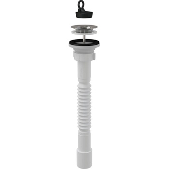 ALCA Flexi prípojka 5/4"×32/40 plast + vývod na umývadlo 5/4" s nerezovou mriežkou DN63 A750+A31