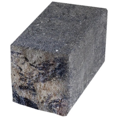 DITON Tvárnice Muráno 14/25 koncový 1/4 kámen 110x250x140 mm černo-bílá