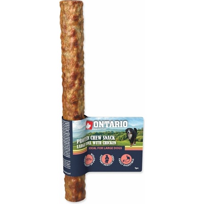 Ontario Pochúťka Protein kuracie žuvacia rolka veľká 25,4 cm