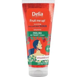 Delia Cosmetics Fruit Me Up! Скраб за лице и тяло, ягода, 200 ml - baby