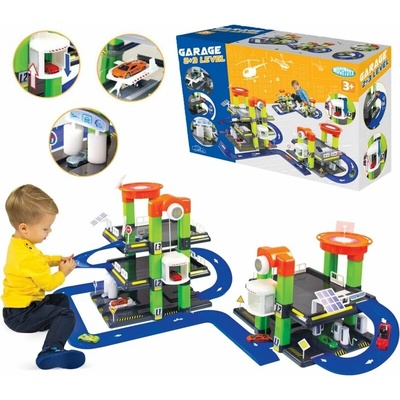 MOCHTOYS Třípatrová parkovací mega garáž