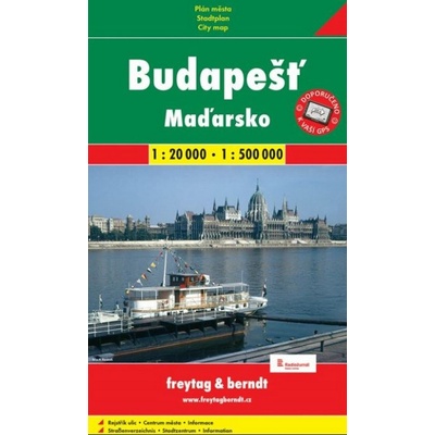 Plán města Budapešť + Maďarsko 1:20 000/1:500 000