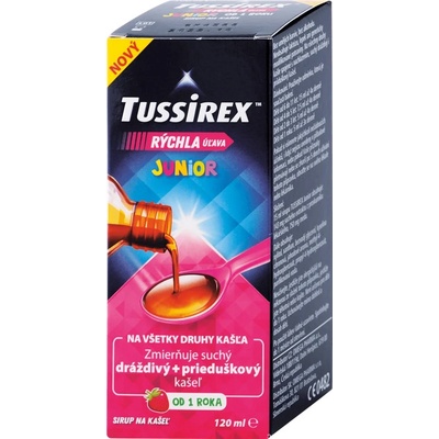 Tussirex Junior sirup na kašeľ pre deti 120 ml
