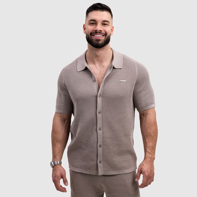Iron Aesthetics Vibe pánska pletená košel'a béžová