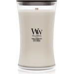 WoodWick Tonka & Almond Milk ароматна свещ с дървен фитил 610 гр