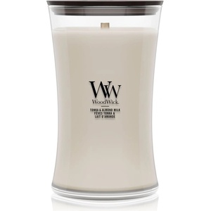 WoodWick Tonka & Almond Milk ароматна свещ с дървен фитил 610 гр