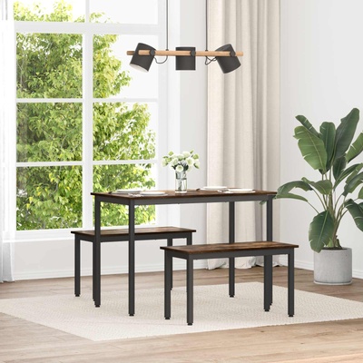 vidaXL Пейка Димящ дъб 80 x 35 x 45 cm Инженерно дърво (892592)