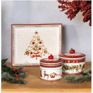 Villeroy & Boch съд с капак за Коледа от порцелан 11 x 12 cm (1486124520)
