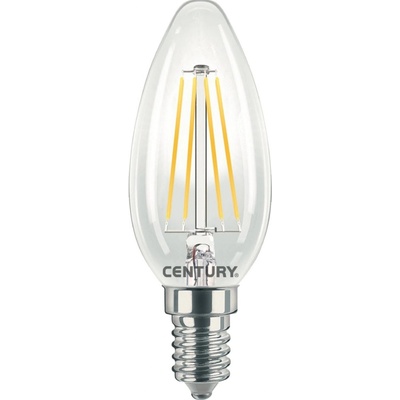 CENTURY LED FILAMENT SVÍČKA ČIRÁ 6W E14 2700K 806Lm 360d 35x98mm IP20 CEN INM1-061427 Teplá bílá Čirá