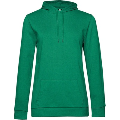 B&C dámska mikina s kapucňou WW04W Kelly Green