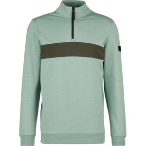 Stoic Мъжки вълнен пуловер Stoic MerinoFleece335 MMXX. Lulea II Half Zip Merino jumper - Iceberg Green / Dark Olive (005-6573-0213)