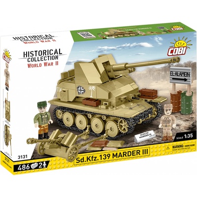 COBI 3131 World War II Nemecký stíhač tankov Sd.Kfz. 139 MARDER III 1:35