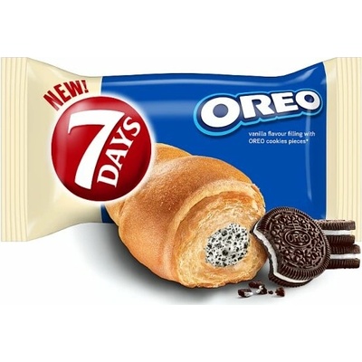 7 Days Croissant Oreo s vanilkovou príchuťou a kúskami kakaových sušienok 60g