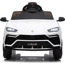 Beneo Elektrické autíčko Lamborghini Urus 12V 2,4 GHz diaľkové ovládanie USB / SD Vstup odpruženie otváracie dvere mäkké EVA kolesá 2 X Motor Original licencia biela