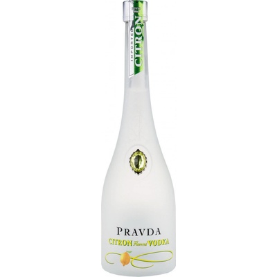 Pravda Vodka Citron 37,5% 0,7 l (čistá fľaša)