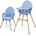 KinderKraft Столче за хранене 2 в 1 Kinderkraft - Fini 2, Nordic Breeze (NEW024749)