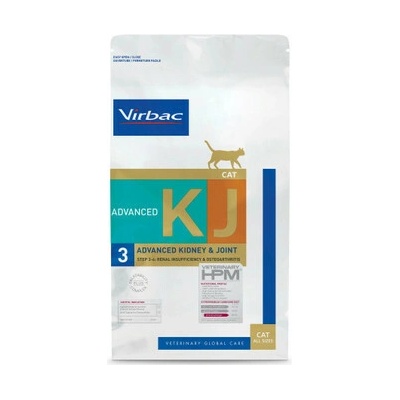Virbac VETERINARY HPM Advanced Kidney & Joint KJ3 Cat Granule pro kočky s chronickým selháním ledvin a na podporu kloubů 0,4 kg