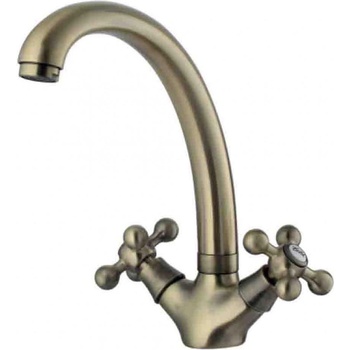 Inter Ceramic Смесител за кухня АЛГАРА ICF 7002851BR, Inter Ceramic, месинг, бронз, 24х24.9х17.5см (7002851BR)