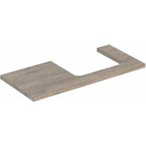 Geberit Плот за мивка Geberit One с десен изрез, американски орех, хикори, 105 см (505.324.00.6)