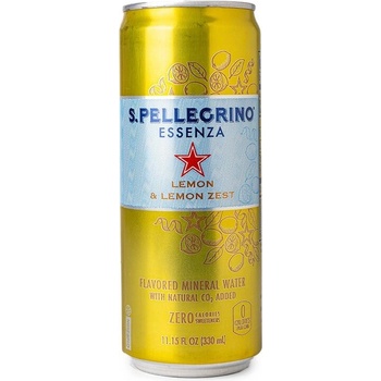 Sanpellegrino Citrón a Citrónová Kôra Minerálna voda s prírodným CO2 330 ml