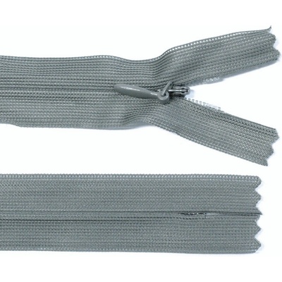 Spirálový zip no.3 skrytý nerozepínací 40cm - více barev color: 726 ocelově šedá