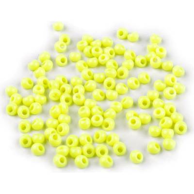 Stoklasa Plastové korálky kapky, imitace rokajlu 4,7x5,3 mm Balení: 10 g, Varianta: 5 žlutozelená ost. neon 5 žlutozelená ost. neon