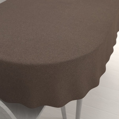 Biante Veľký oválny obrus BKR-504 Hnedý 240x280 cm