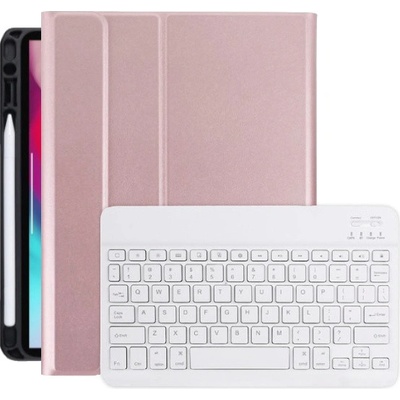 AppleKing puzdro s klávesnicou a priestorom na Apple Pencil pre iPad Air 4 (2020) / Air 5 (2022) / Pro 11" (2018-2022) - Ružové