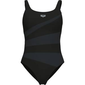 arena Дамски бански костюм Arena Women's Swimsuit Isabella Wing Back Swimsuit - Black / Night Grey - размер 42 (EU) (150-5864-0314)