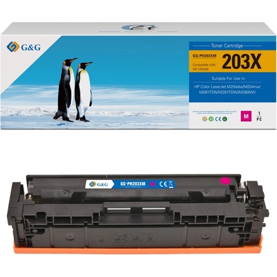 Compatible КАСЕТА ЗА HP Color Laserjet M254dw/M254nw/Color Laserjet M281FDN/M281FDW/M280NW - HIGH CAPACITY - /203X/ - Magenta - CF543X - PN NT-PH203XM - G&G (NT-PH203XM)