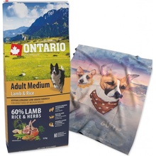 Ontario Adult Medium Lamb & Rice 12 kg