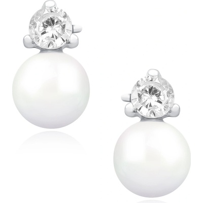 Lunica stříbrné náušnice perličky 0060