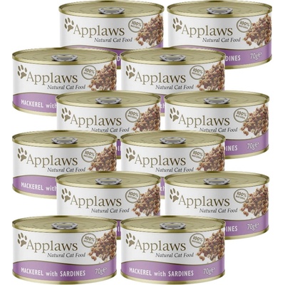 Applaws Cat Makrela so sardinkami vo vývare 12 x 70 g
