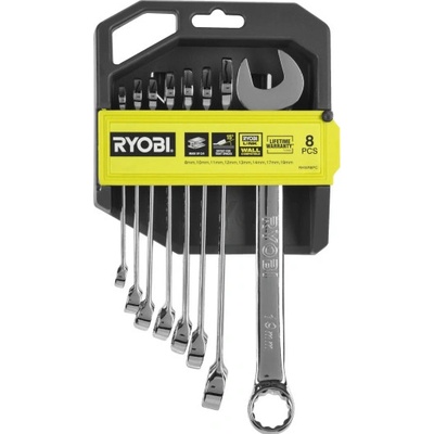 Ryobi 8-dílná sada ráčny a nástrčných klíčů RHWR8PC