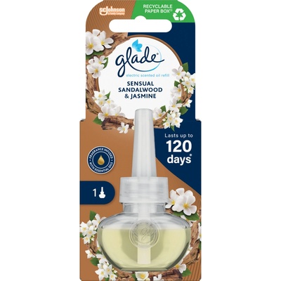 Glade Electric Scented Oil Sensual Sandalwood & Jasmine tekutá náplň do elektrického osviežovača vzduchu 20 ml