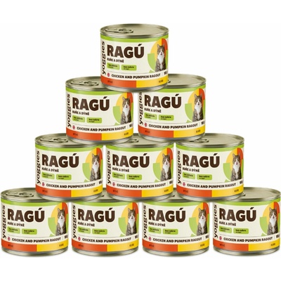 Yoggies RAGÚ pro kočky, kuře a dýně 24 x 185 g