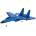 Kik RC самолет SU-35 jet FX820 син (KX6677_1)