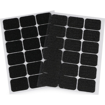 Suchý zip samolepicí obdélníčky 25x32 mm Varianta: 2 černá, Balení: 1 karta 46392/101149/212937