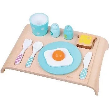 Classic World Детски дървен комплект закуска - син (3598)