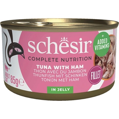 Schesir Cat C&B Wet Adult Tuniak so šunkou v želé 85 g