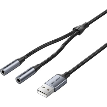 Vention Външна звукова карта Vention USB Sound card 2-Port 0.25M Gray - CVHHC (CVHHC)