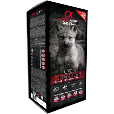 Alpha Spirit Complete Soft Dog Food - Puppies 9кг