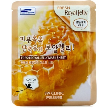 3W Clinic Fresh Royal Jelly Mask Sheet - Хидратираща Маска за Лице 23мл/1бр