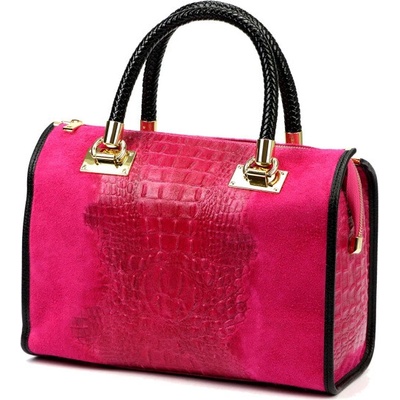 Luka kožená kabelka 25-088 CROCO magenta