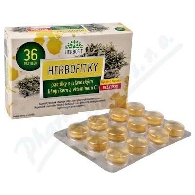 Dr. Müller Herbofitky pastilky s islandkým lišej. a vit. C bez cukru 36 pastilek