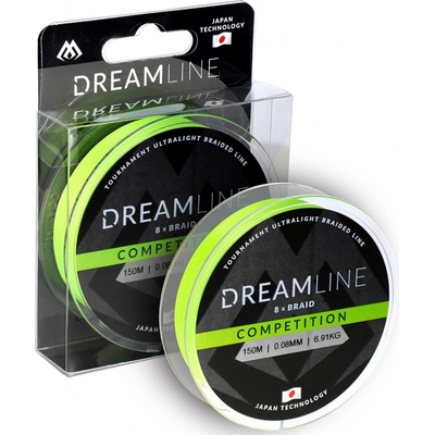 Mikado šnúra Dreamline Competition Fluo Green 150m 0,14mm 12,98kg