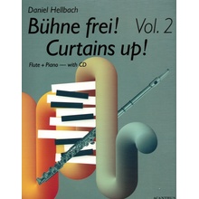 Hal Leonard Bühne Frei Curtains Up Vol. 2 pro příčnou flétnu a klavír Daniel Hellbach