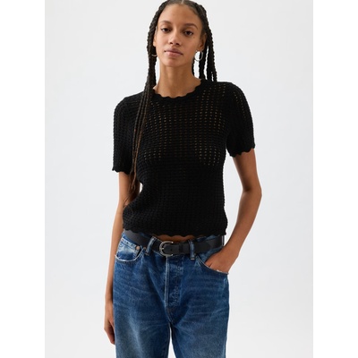 Плетена тениска GAP GAP | Cheren | ЖЕНИ | XXS