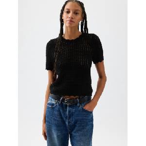 GAP Плетена тениска GAP GAP | Cheren | ЖЕНИ | XXS