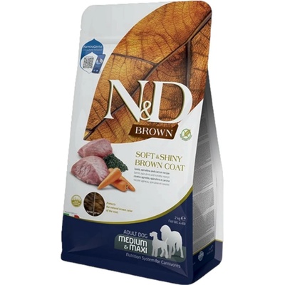 N&D Brown Grain Free Lamb Spirulina & Carrot Adult Medium & Maxi 7 kg